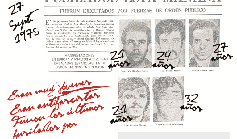 Convocatorias. 50 Aniversario septiembre 1975-2025. 50 años de impunidad