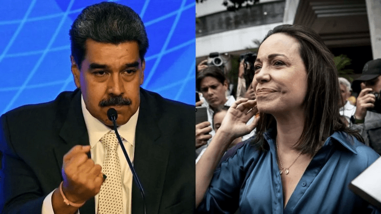 La demócrata (?) Mª Corina Machado y el autócrata (?) Maduro