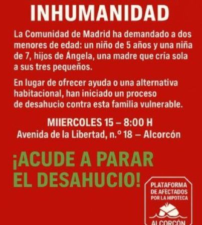 15-Oct: Paremos un desahucio en Alcorcón