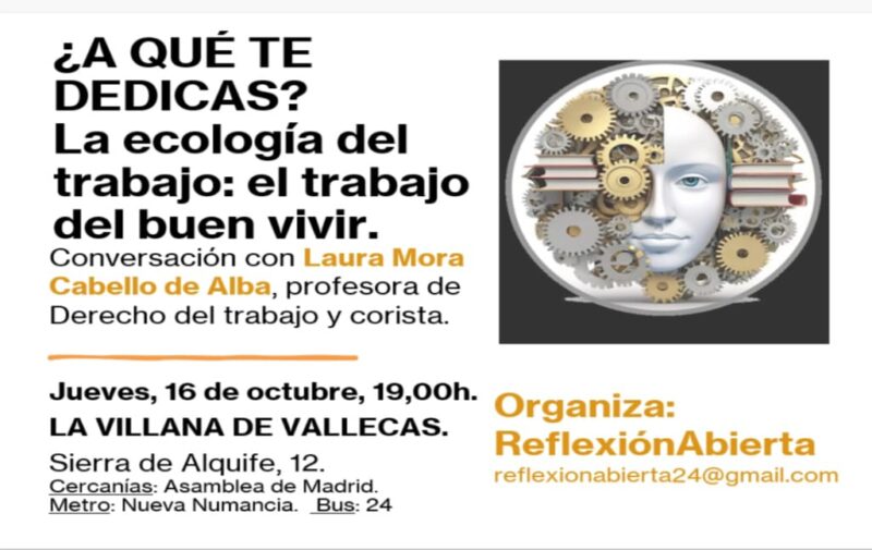 Conversatorio. 16-O ¿A qué te dedicas? La ecología del trabajo: El trabajo del buen vivir