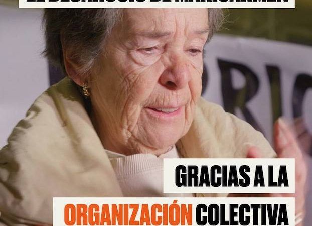 SUSPENDIDO!!! Desahucio. Maricarmen se queda, 70 años en el barrio
