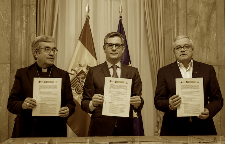 Acuerdo Gobierno Iglesia pederastia. Inventando dos cafés entre Pedro Sánchez y Luis Argüello