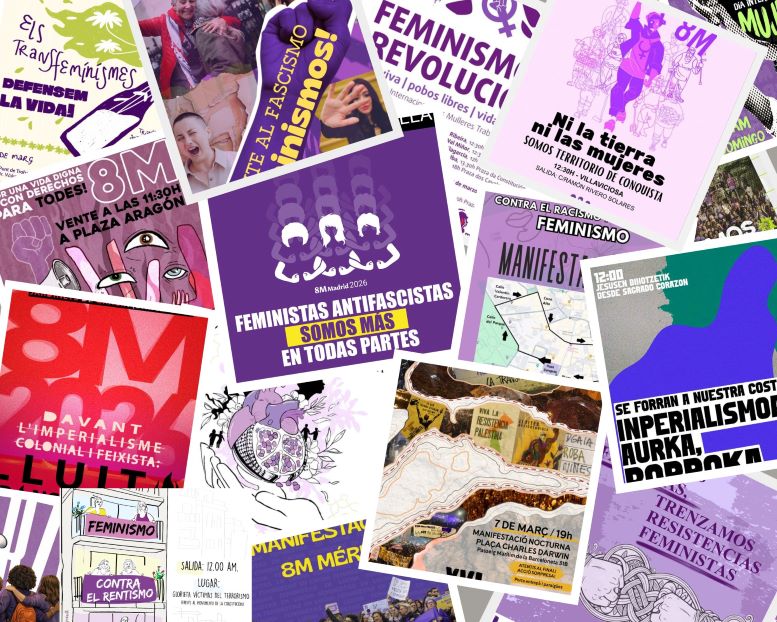Mujeres de todo el mundo toman las calles en un 8M marcado por la lucha contra el feminicidio y la denuncia de la guerra