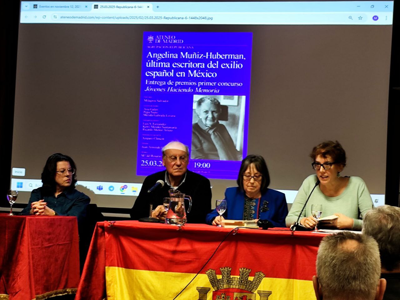 Muñiz-Huberman y Concurso Jóvenes haciendo Memoria