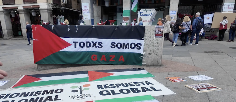 La solidaridad mantienen la acampada en Madrid para exigir liberación Thiago y Saif