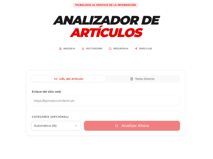 ¡Novedad! Analizador crítico de artículos online