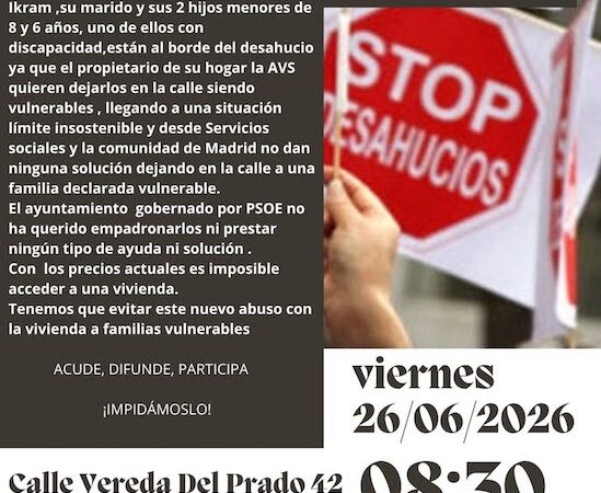 ¡Stop-Desahucio! Ciempozuelos, viernes 26!