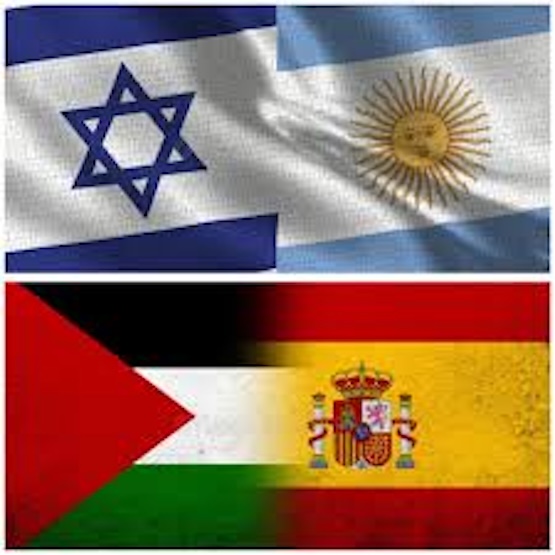 La creencia generalizada de que Argentina representa a Israel y España representa a Palestina es errónea