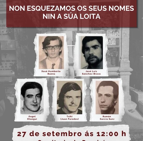 Vigo homenajea a los últimos fusilados de la dictadura