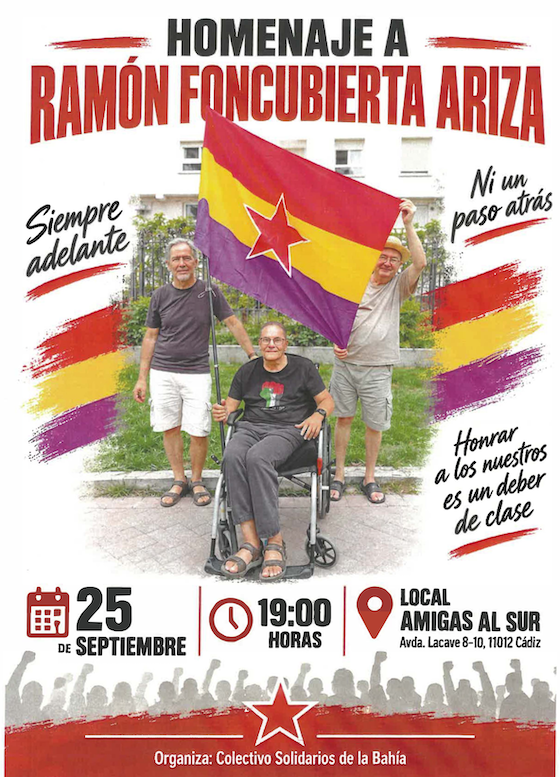 Cádiz acogerá el 25 de septiembre un homenaje a Ramón Foncubierta Ariza
