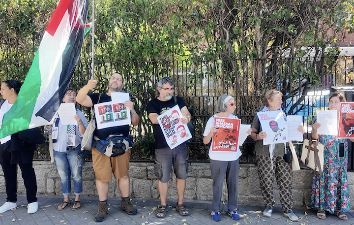 Con los cuerpos y las voces libertad para los 4 de la Global Sumud Flotilla encarcelados en Túnez