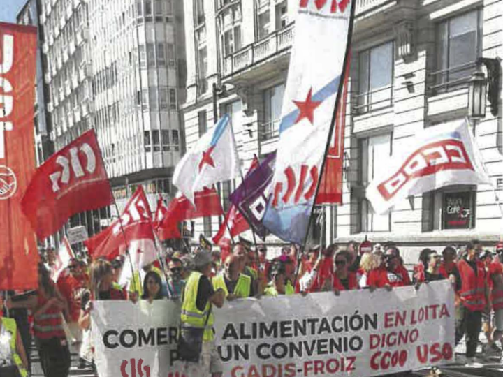 Gadis, Froiz e o comercio de alimentación sairon a rúa por un convenio digno