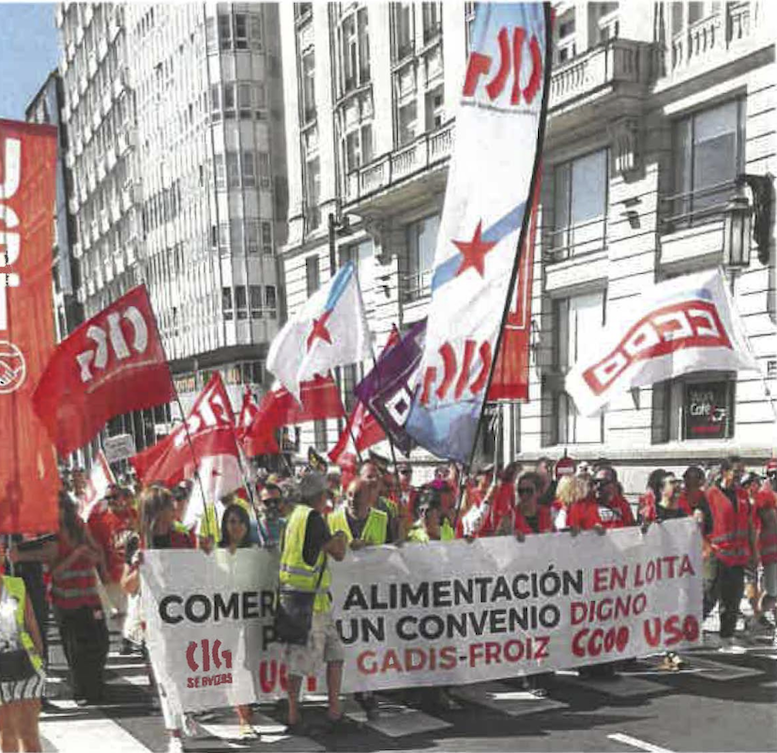 Gadis, Froiz e o comercio de alimentación sairon a rúa por un convenio digno
