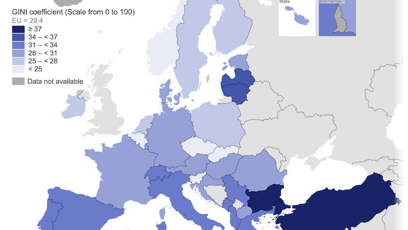 Menos pobres, misma brecha: Europa mejora sus ingresos pero no cierra la desigualdad