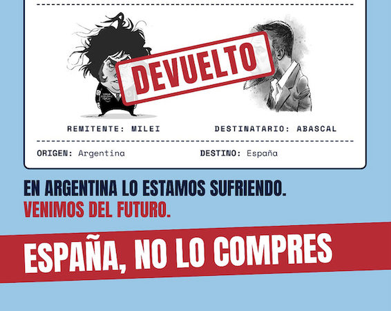 Madrid, ¡Milei no es bienvenido!