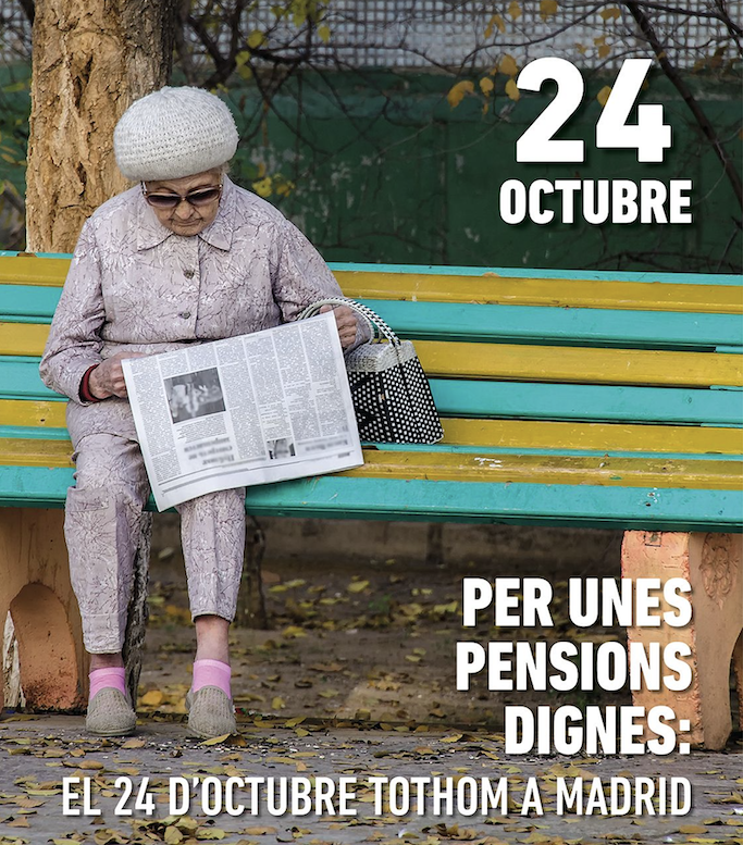 24 d’octubre a Madrid en defensa de les pensions públiques