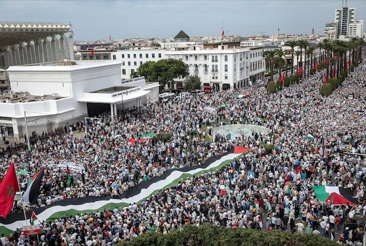 Marruecos: protestas masivas en 45 ciudades contra la ampliación de relaciones con Israel