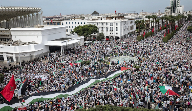 Marruecos: protestas masivas en 45 ciudades contra la ampliación de relaciones con Israel