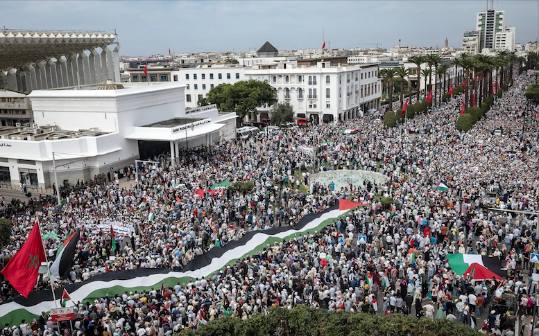 Marruecos: protestas masivas en 45 ciudades contra la ampliación de relaciones con Israel