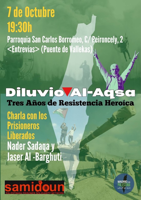 Diluvio de Al‑Aqsa, diluvio de la liberación: encuentro con prisioneros palestinos liberados